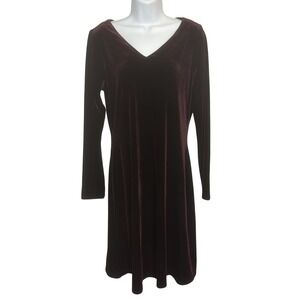 VTG Isabella Bird Womens Med Burgundy Midi Dress Whimsigoth Fairy Dark Romantic‎